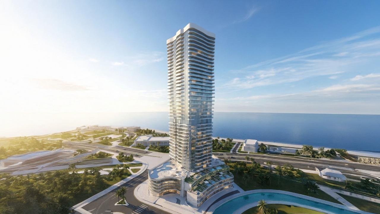Radiant Wave exterior view on Al Reem Island, showcasing a high-rise luxury residential tower with modern waterfront design.